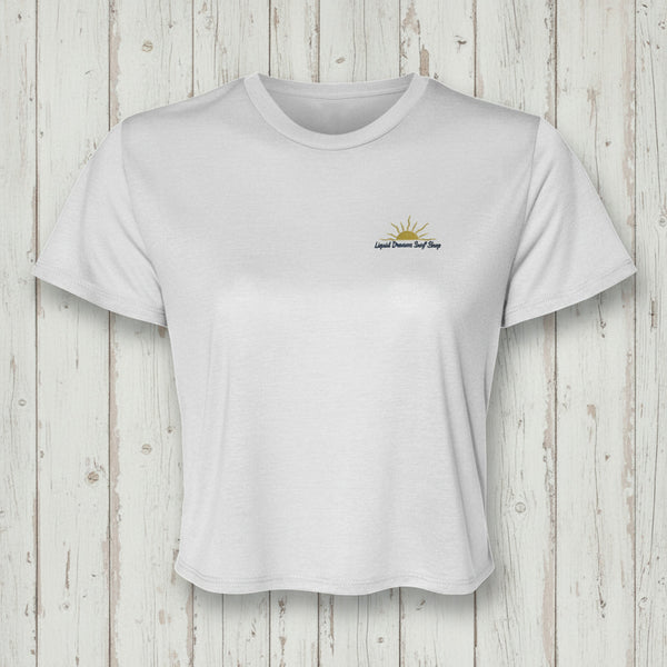 LDS Sunny Flowy Cropped Tee