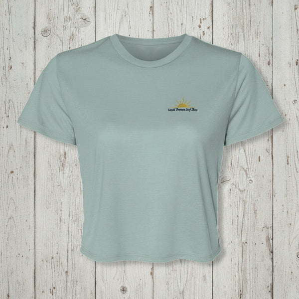 LDS Sunny Flowy Cropped Tee