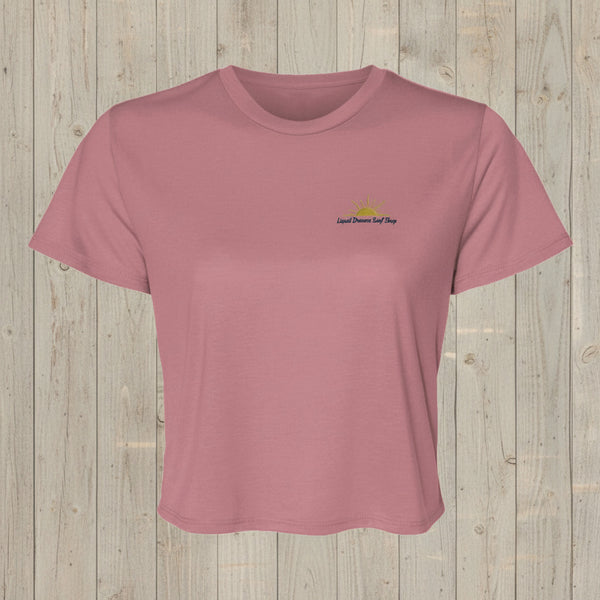 LDS Sunny Flowy Cropped Tee