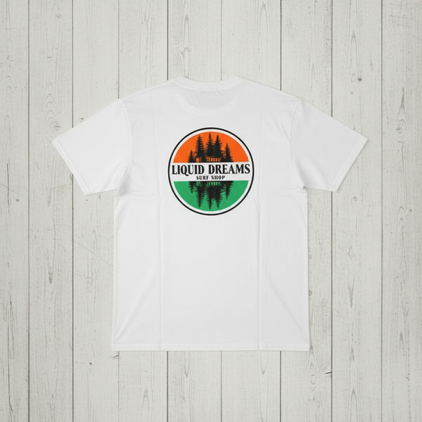 LDS HI-LO Badge Pine Trees Tee