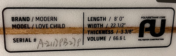 Modern Love Child 8’0