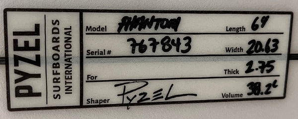 Pyzel Phantom 6’4