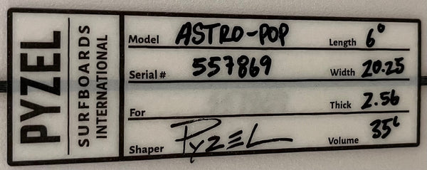 Pyzel Astro Pop 6’0